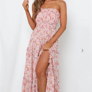 LOVE MY TEQUILA SUNRISES MAXI DRESS BLUSH
